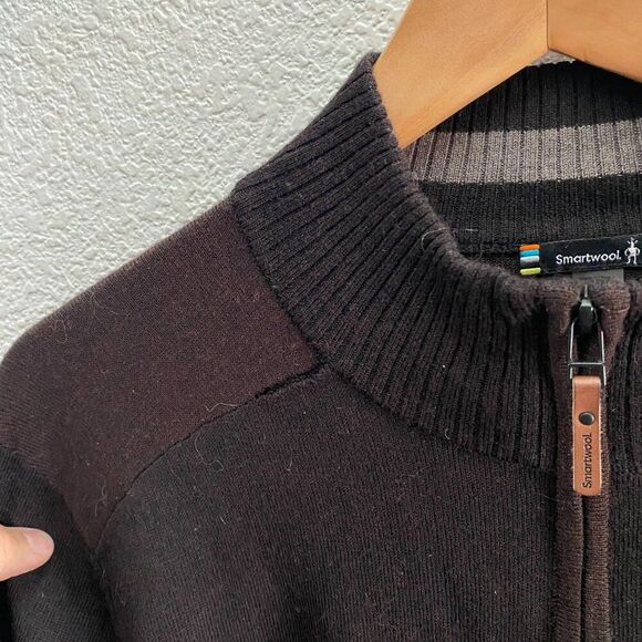 SmartWool 1/4 Zip Merino Wool Blend Pullover Sweater Men's Large SW000223 - Picture 2 of 5